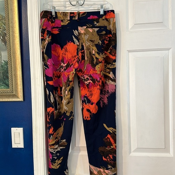 Women’s Trina Turk Floral Rayon Blend Ankle Pants Size 10 - Picture 5 of 10